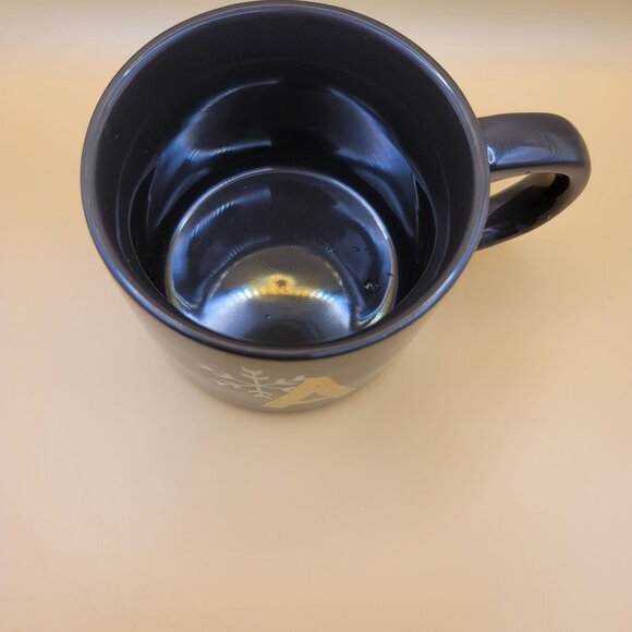 Threshold Stoneware Mug Brown with Snowflake A Dishwasher Microwave Safe jj3500 - Picture 4 of 4